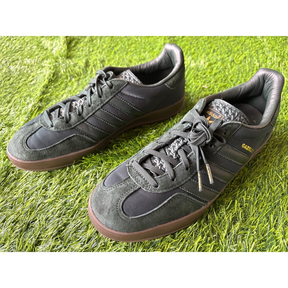 Adidas Gazelle Indoor Shadow Green Gum Sole Sneakers H06272 Mens 7